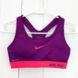Nike XS Purple, Pink Racerback Athletic Sports Bra Photo 0