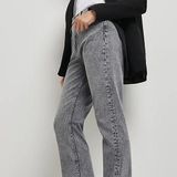 River Island Grey High Waisted Flare Jeans (US4) Photo 0