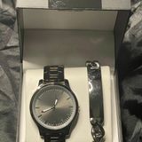 Mens dark steel watch and bracelet set. See notes. Photo 0