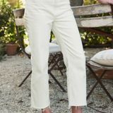 ZARA White High Rise Wide Leg Denim Photo 0