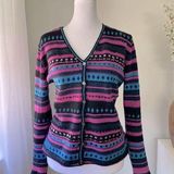 st. john's bay Vintage ‘90s Striped Cardigan Sweater Photo 0