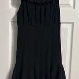 Moschino Silk Ruffle Black Dress 38/US 4 Photo 0