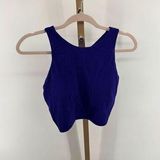 Athleta blue crop tank size large built In bra Photo 0
