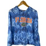 Sideline Apparel Florida‎ Gators Hairpin Tie-Dye Cropped Tri-Blend Lightweight Hoodie Size Small Photo 0