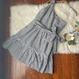 Crown & Ivy Gingham One Shoulder Dress 100% cotton NWT Photo 0
