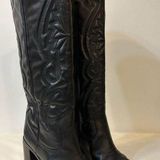 Schutz Maryana Block Western Boot in Black Size 6 Photo 0