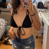 MINKPINK Black Bikini Top Photo 0