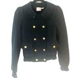 Juicy Couture Black Cotton Double Breasted Jacket Dark Academia Women's sz. S Photo 0
