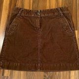 J.Crew  Women Corduroy Mini Skirt Size 4 Vintage Brown Cotton Photo 0