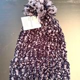 Sonoma  Black and Gray Knit Pom-Pom Hat Photo 0