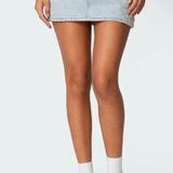 Edikted denim micro skirt Photo 0