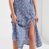 Urban Outfitters NWT  Floral Midi Skirt Sz L Photo 0