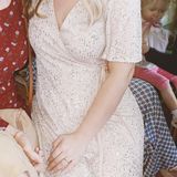 She & Sky Beige Wrap sequin dress Photo 0