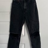 Abercrombie & Fitch Abercrombie The Ankle Straight Ultra High Rise Jeans Curve Love Black 27 4 Short Photo 0