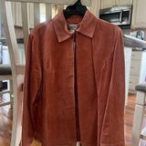 Chico's Vintage 100% Leather Lined Suede Jacket - Peach Coral Photo 0