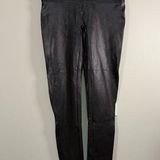 Spanx  Women’s Leggings Pants Stretch Shiny Black Sz Lg 26 X 28 Mint Photo 0
