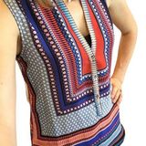Brixon Ivy  Sheer Colorful Sleeveless Blouse shirt; tank; size XL Photo 0