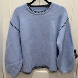Commence Commense Baby Blue Pullover Sweater Photo 0