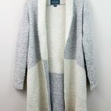 Lovemarks Chunky Knit Two Tone Open Front Oversized Cardigan Photo 0