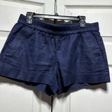 J.Crew Navy Blue Women's  linen blend lightweight Shorts size 6 Photo 0