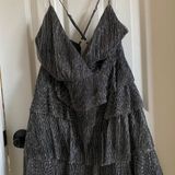 Lulus Black And Silver Mini Star Dress Photo 0