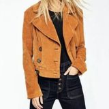 Free People London Corduroy Peacoat Sz M Photo 0