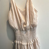 She & Sky  Frilly Layered Cream Dress Size Medium Photo 0