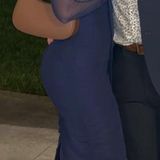 PRETTYGARDEN Navy Ruched Maxi Dress Photo 0