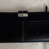 Brighton  Black Leather Wallet with Silver Accent Photo 0