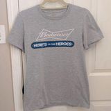 Camp David Budweiser “Here’s to the Heroes” Women’s Short Sleeve Tee Shirt Photo 0