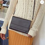 Summer & Rose Celine Black Vegan Leather Crossbody Removable Strap Purse Photo 0