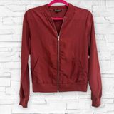 American Apparel Red Lightweight Bomber Jacket Photo 0
