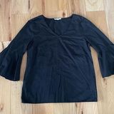 Jane and Delancey  Black 3/4 Bell Sleeve Blouse Top Size Extra Small XS Photo 0