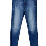 Vervet Flying Monkey Women's Jeans Distressed Raw Hem Skinny Ankle Medium Blue Size 30 Photo 0