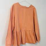 Cotton Blue peplum top Photo 0