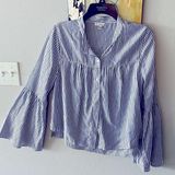 Love, Fire Bell sleeve Nautical blouse - NWOT Photo 0