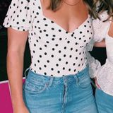 Miss Selfridge Polka Dot Bodysuit Photo 0