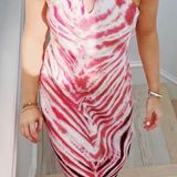 Young Fabulous and Broke Pink/burgundy Printed Keyhole MIDI Dress Photo 0
