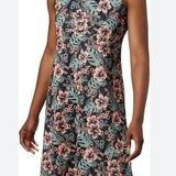 Columbia Gray Peach Floral Sleeveless Dress XL Athleisure Outdoor Photo 0