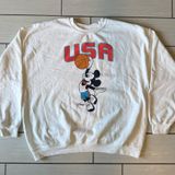 Junkfood Disney Mickey Mouse USA Basketball Crewneck Sweatshirt Photo 0