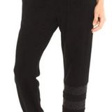 Terez Faux Leather Star Cut Out Joggers Photo 0