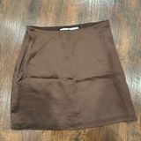 Hollister  Satin Brown Mini Skirt Photo 0