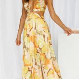 Hello Molly Strike Twice Yellow Maxi Dress From Photo 0
