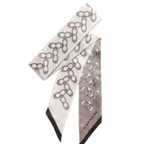 Coach NWT  Signature Silk Skinny Scarf Grey Birch Photo 0
