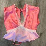 Le lis pink blouse with white lace Photo 0