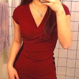 Crave fame  Striped Ruched Cocktail Dress Photo 0