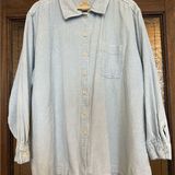 L.L.Bean Vintage light blue corduroy button up size 2X Photo 0