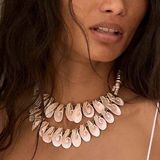 Free People NWT  Two Strangers Shell Necklace Photo 0