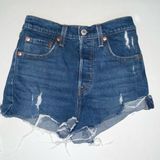Levi's  Women's Ribcage Distressed Shorts Size 24 Photo 0
