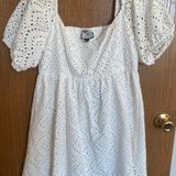 Tuckernuck White Eyelet Babydoll Dress Photo 0